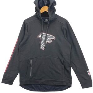 NFL Atlanta Falcons Men's L Pullover Hoodie Black Zipper Pocket Sweatshirt